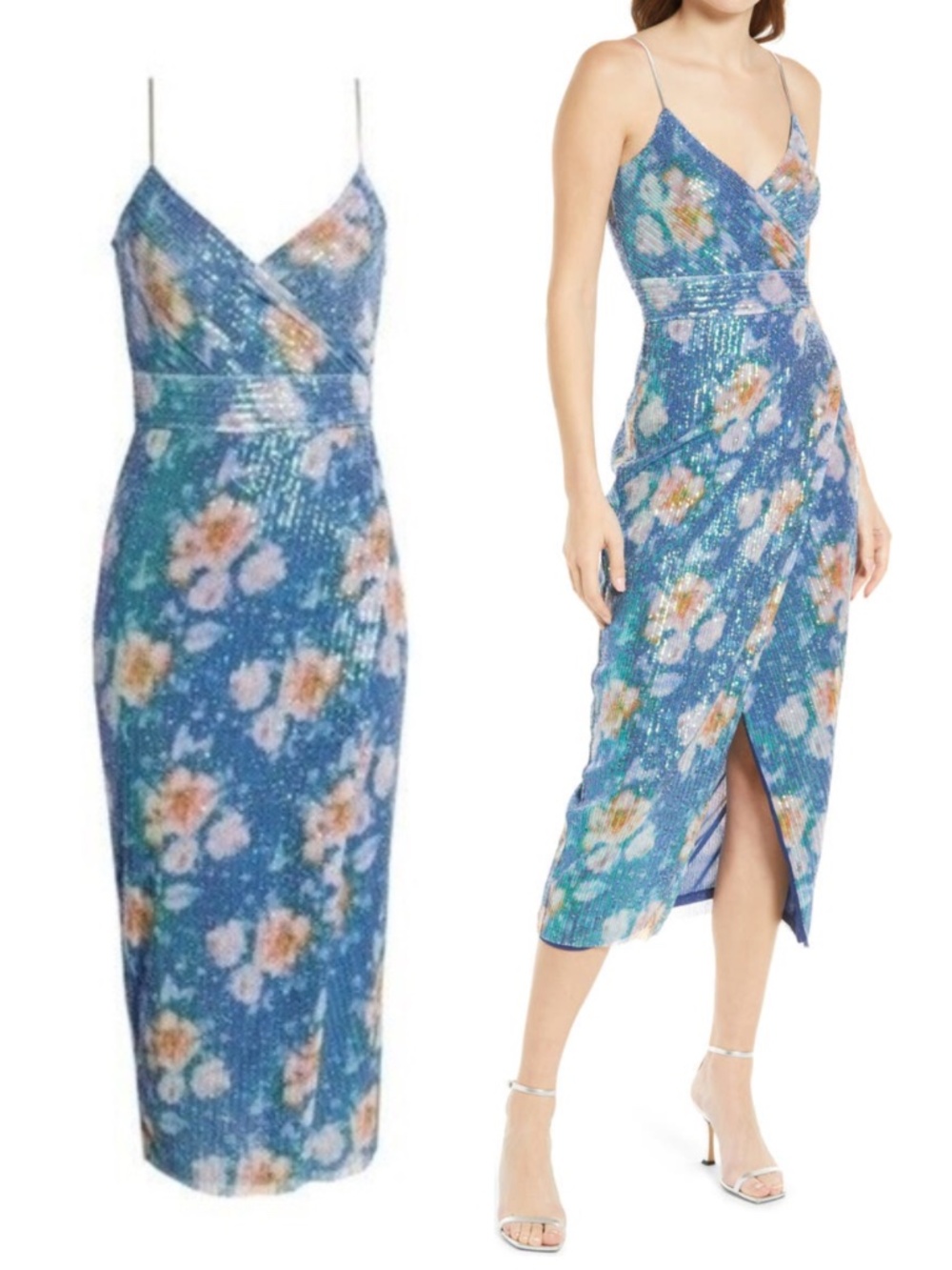 NEW Saylor Meghan Dress Blue Multi Medium